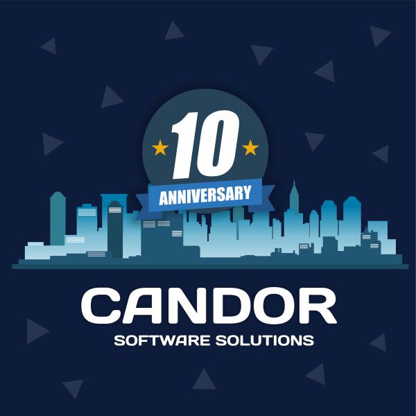  <b> Candor software soluctions, it is a banner for 10th anniversary </b>